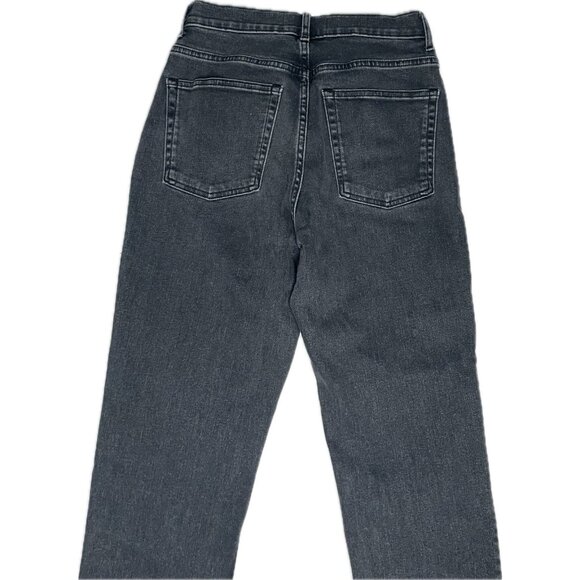 Everlane Women’s Ankle Jeans Black High Waist Straight 28 - Picture 6 of 8